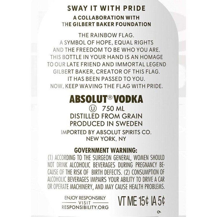 Absolut Vodka Colors Limited Edition 80 - 750ML