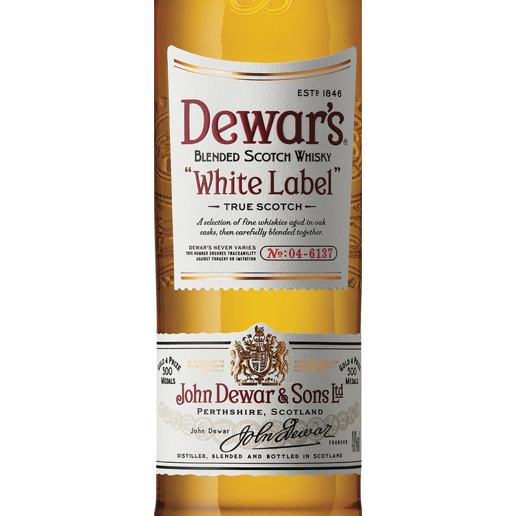 Dewar's Blended Scotch White Label 80 - 750ML - Front Label