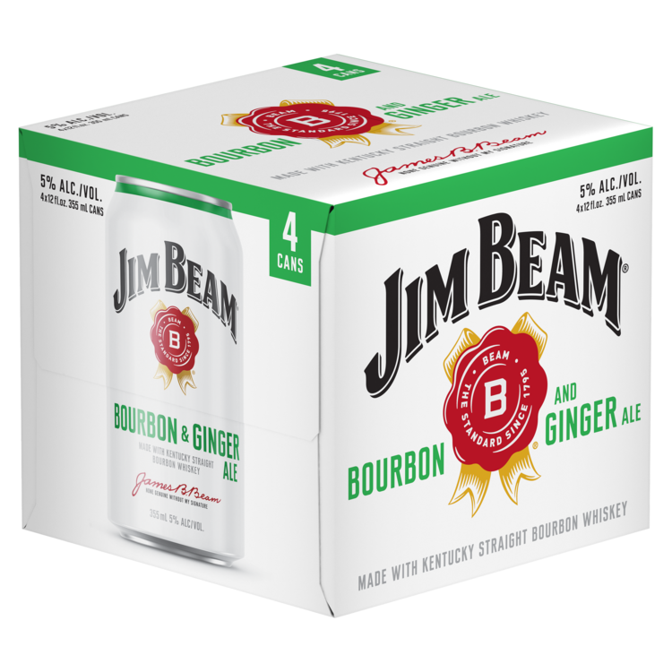 Jim Beam Bourbon & Ginger Ale Cocktail 10 - 355ML