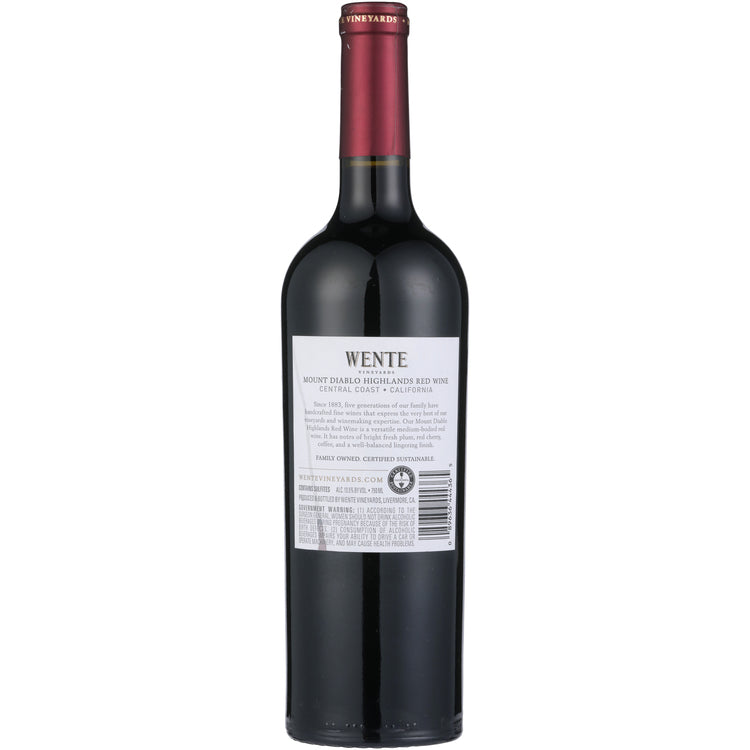 Wente Vineyards Red Wine Mount Diablo Highlands Central Coast - 750ML