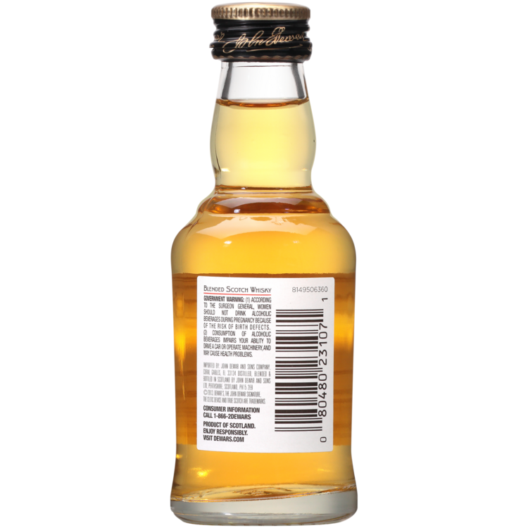 Dewar'S Blended Scotch Double Aged 1st Fill Bourbon Casks 12 Yr 80 - 50ML
