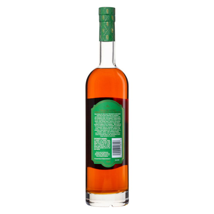 Brothers Of The Leaf Straight Rye Whiskey Finished In Toasted American - 750ML - Back