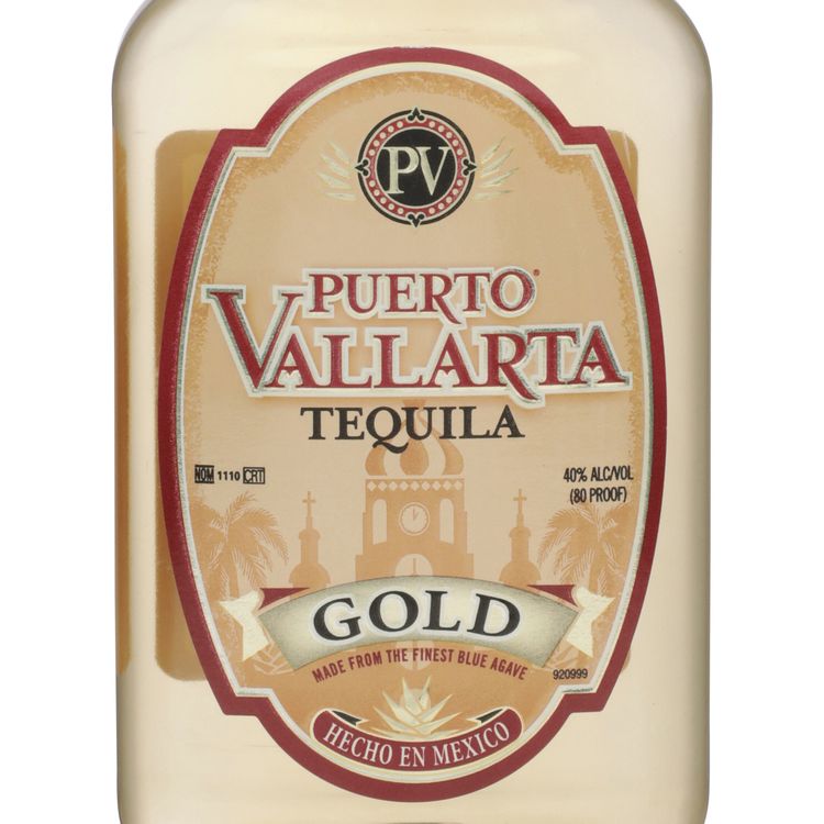Puerto Vallarta Tequila Gold 80 - 200ML - Front Label