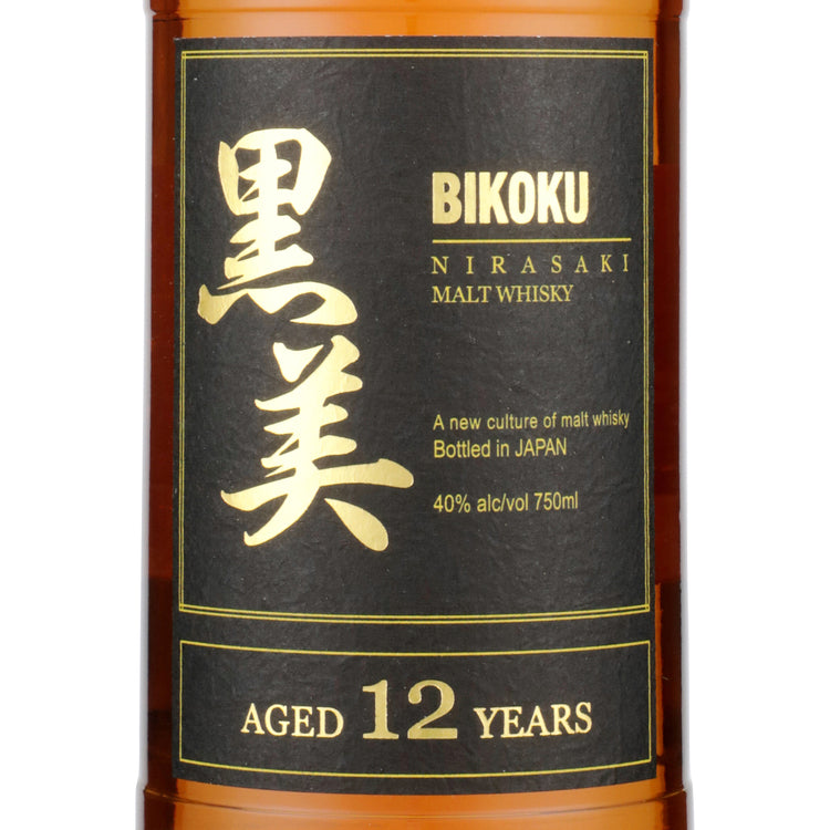 Bikoku Single Malt Whisky Nirasaki 12 Yr 80 - 750ML - Front Label