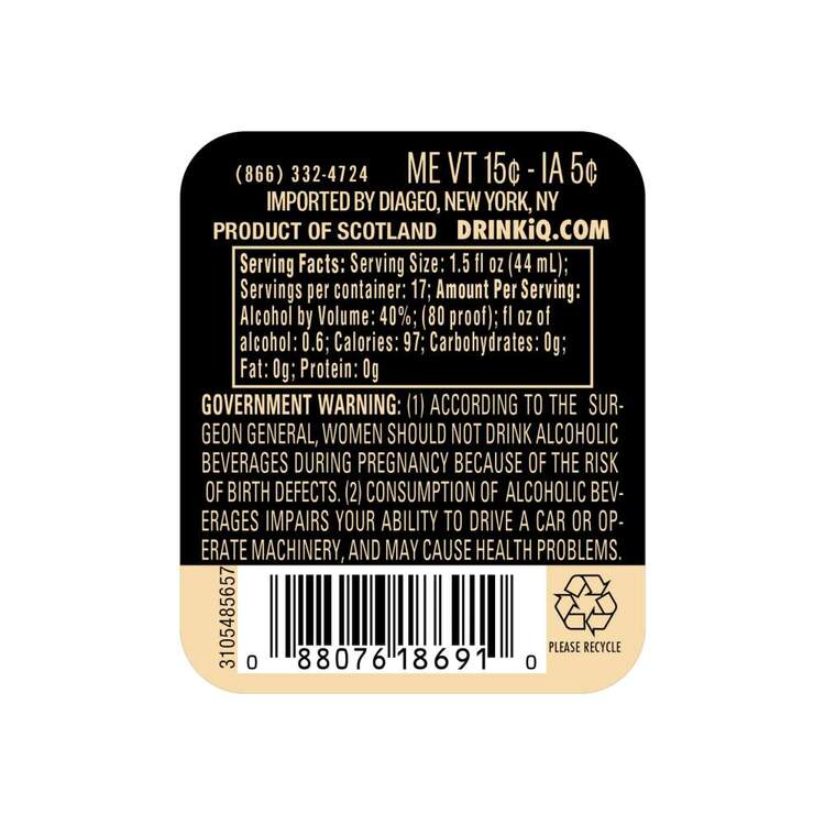 Old Parr Blended Scotch Deluxe 18 Yr 80 - 750ML - Back Label