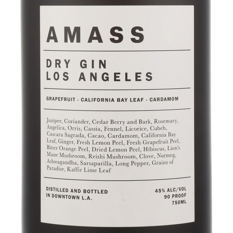Amass Dry Gin Los Angeles 90 - 750ML - Front Label