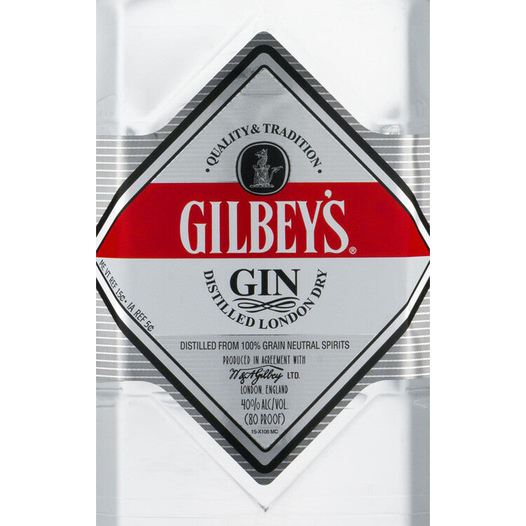 Gilbey's London Dry Gin 80 - 1.75L - Front Label