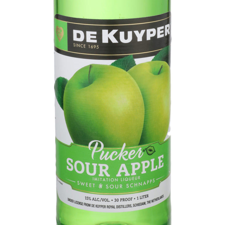 Dekuyper Sour Apple Schnapps Pucker 30 - 1.0L