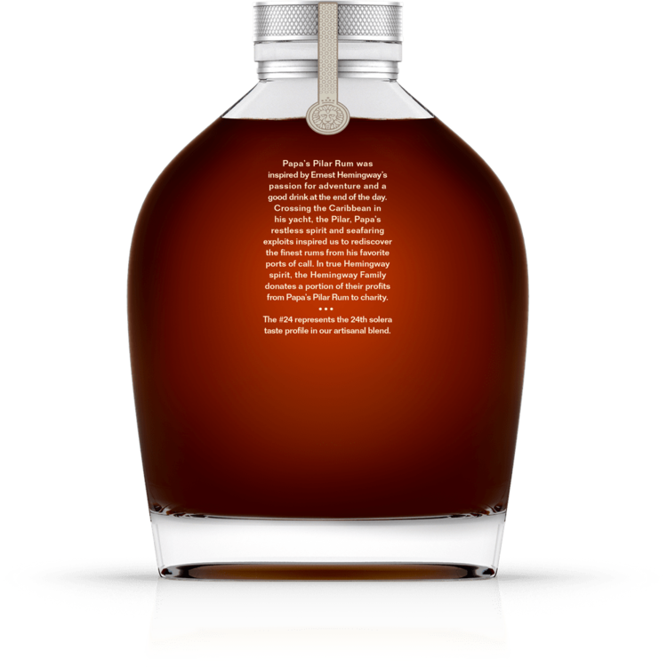 Papa's Pilar Dark Rum 24 Solera Profile 86 - 100ML - Back Label