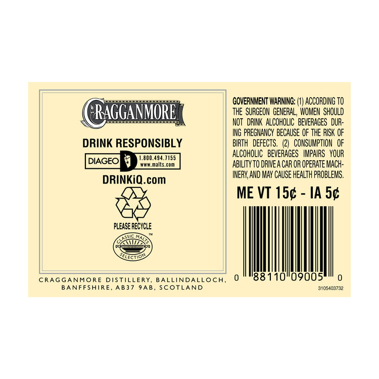 Cragganmore Single Malt Scotch 12 Yr 80 - 750ML