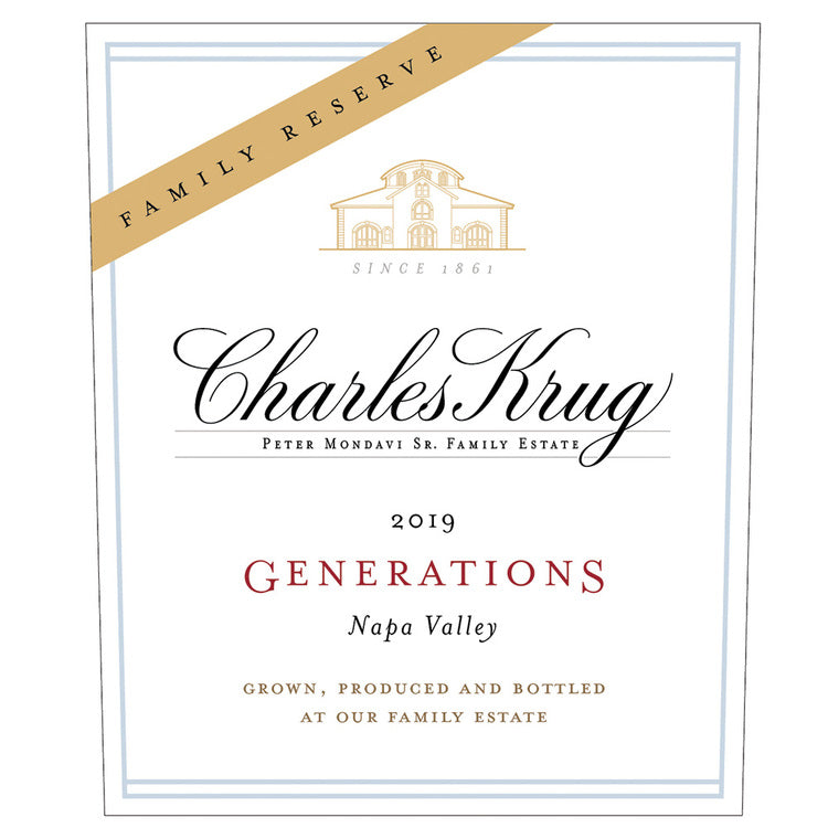 Charles Krug Red Wine Generations Family Reserve Napa Valley 2019 - 750ML