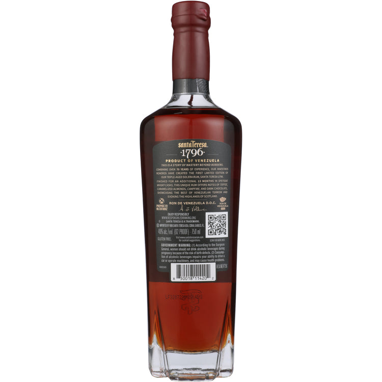 Santa Teresa Dark Rum 1796 Triple Aged Solera Limited Edition 92 - 750ML