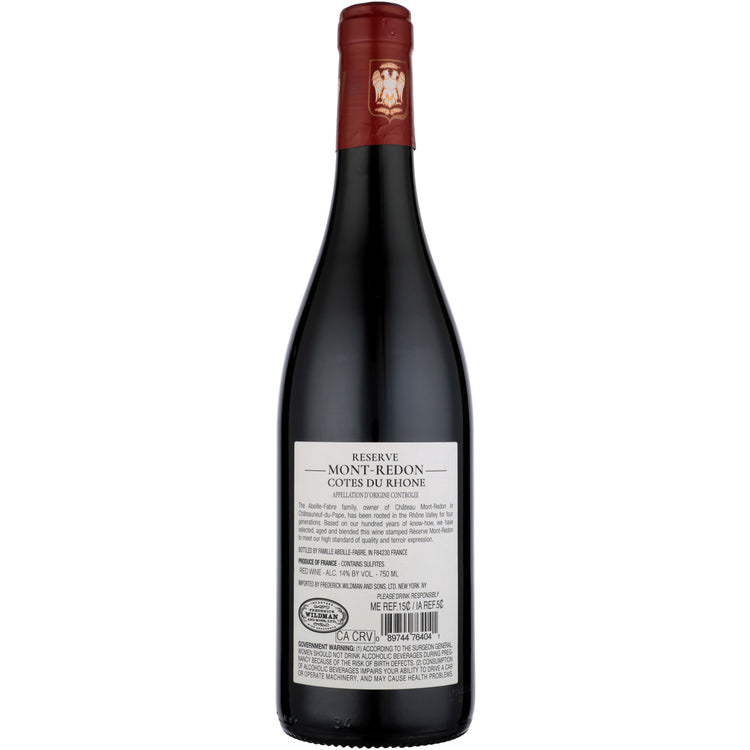 Reserve Mont-Redon Cotes Du Rhone Rouge Reserve 2022 - 750ML