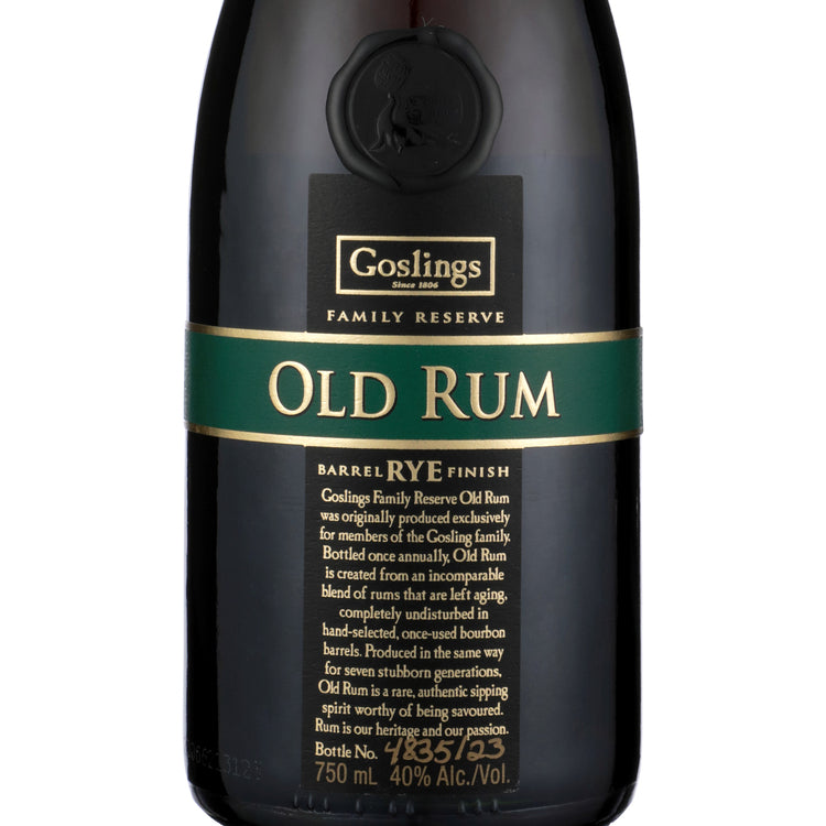 Goslings Old Rum Ramily Reserve Barrel Rye Finish 80 - 750ML