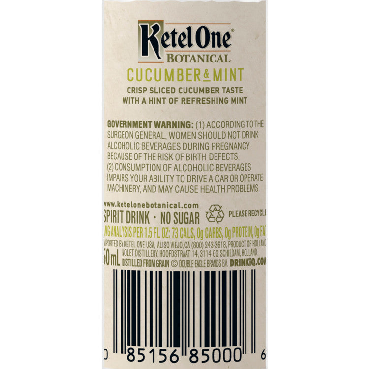 Ketel One Cucumber & Mint Flavored Vodka Botanical 60 - 50ML
