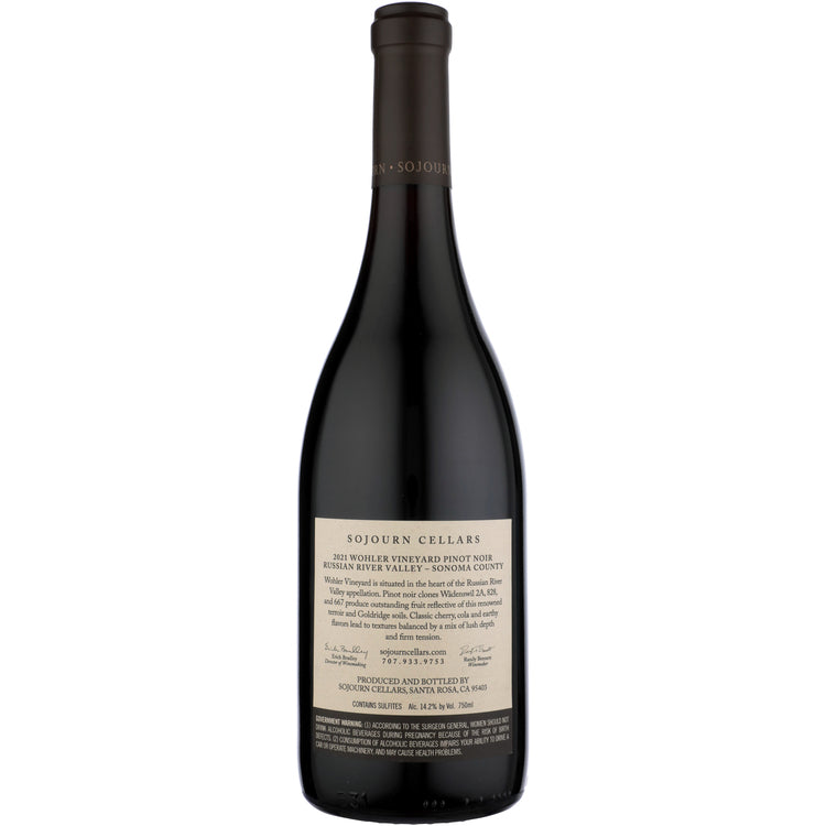 Sojourn Cellars Pinot Noir Wohler Vineyard Russian River Valley 2021 - 750ML