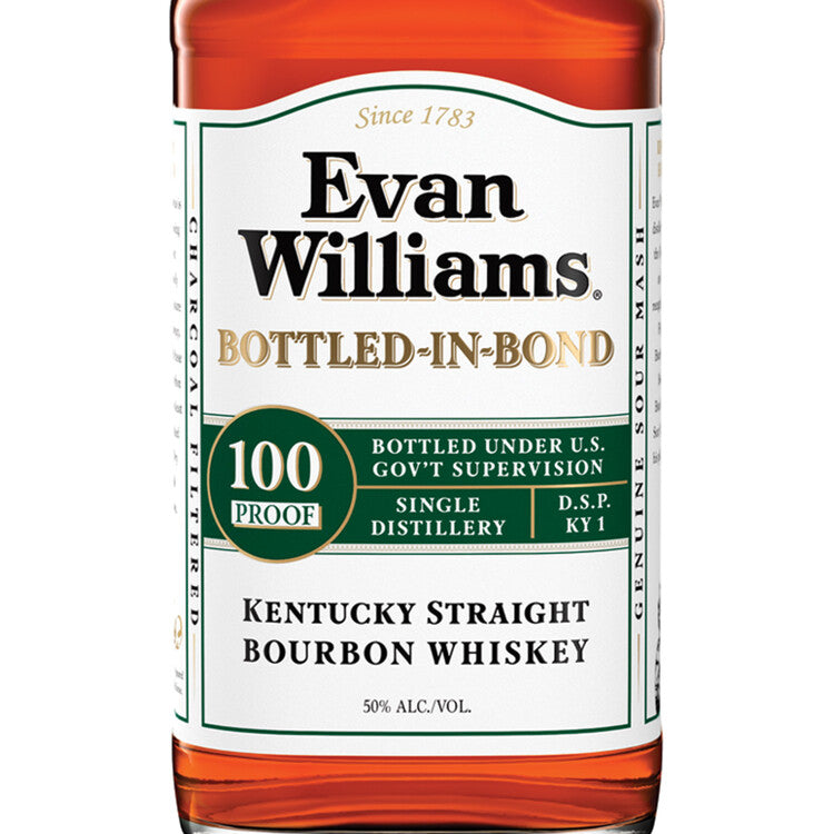 Evan Williams Straight Bourbon White Label Bottled In Bond 100 - 1.75L