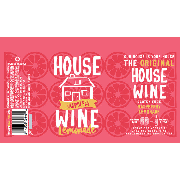 House Wine Raspberry Wine Lemonade - 375ML
