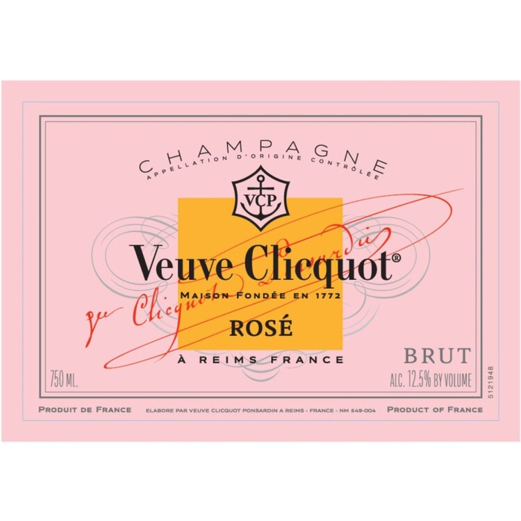 Veuve Clicquot Champagne Brut Rose W/ Eco Gift Box - 750ML - Front Label