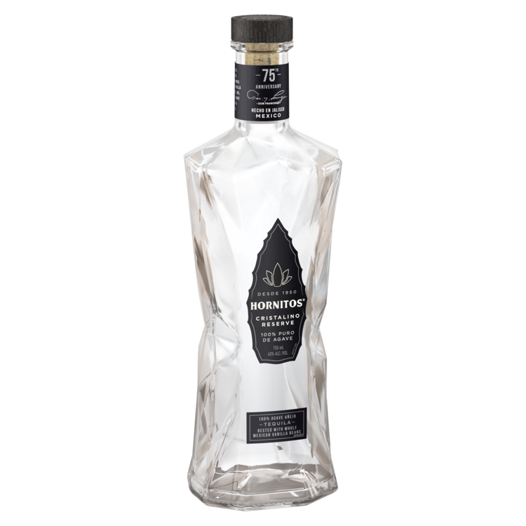 Hornitos Tequila Anejo Cristalino 75th Anniversary 80 - 750ML - Front Label