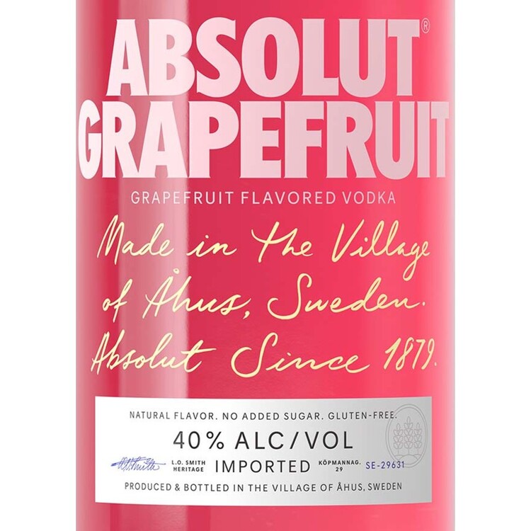 Absolut Grapefruit Flavored Vodka 80 - 750ML