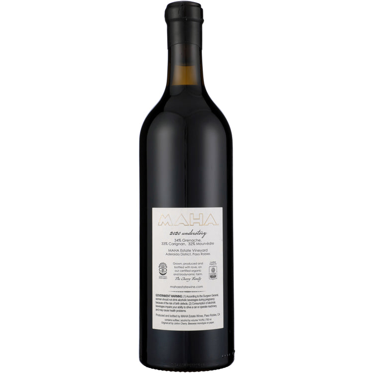 Maha Understory Red Wine Adelaida District Paso Robles 2020 - 750ML