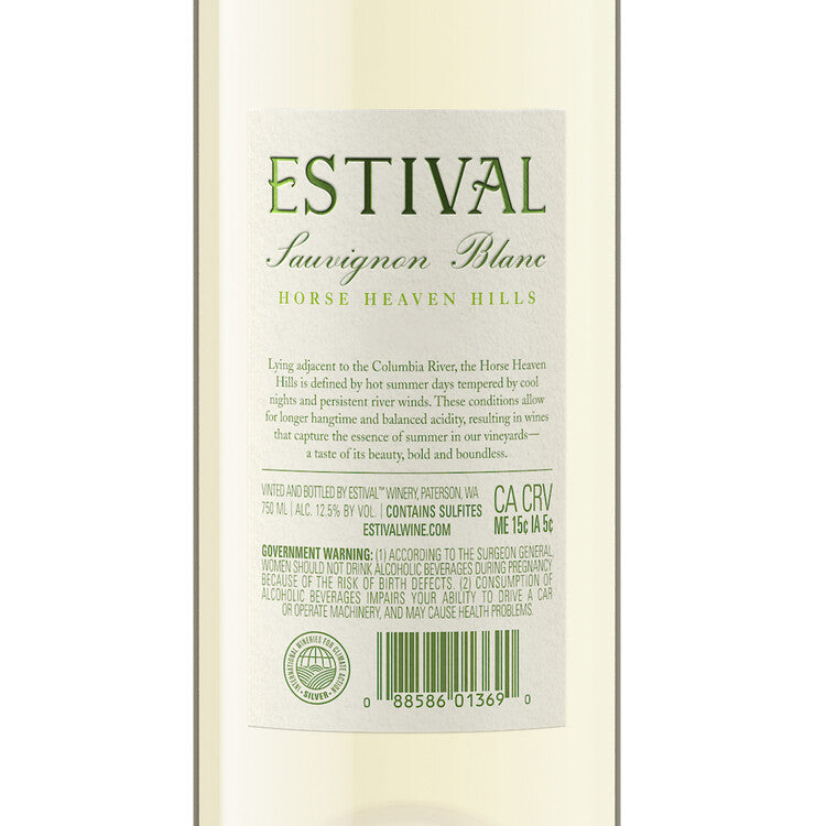 Estival Sauvignon Blanc Horse Heaven Hills 2024 - 750ML - Back Label