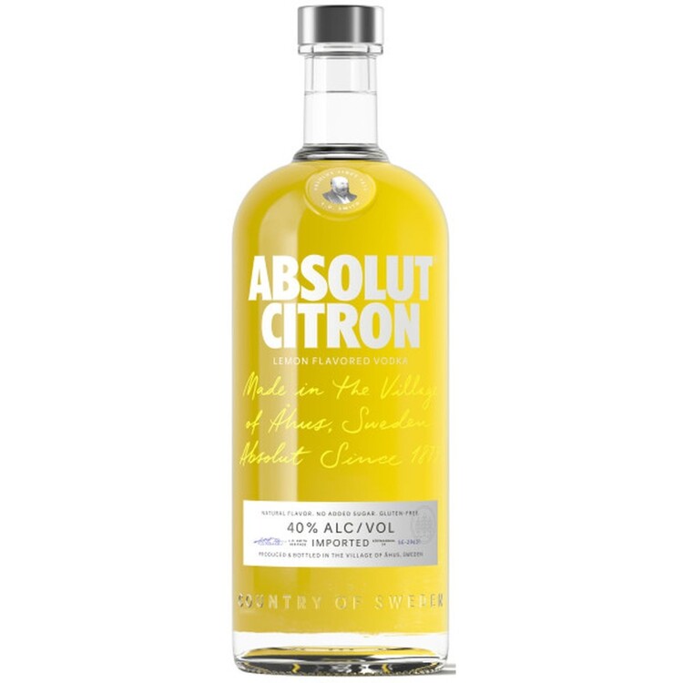 Absolut Lemon Flavored Vodka Citron 80 - 1.0L