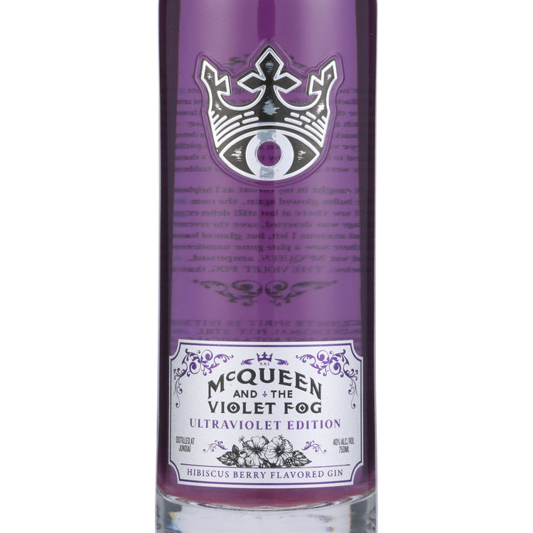 Mcqueen And The Violet Fog Ultra Violet Hibiscus Berry Flavored Gin 80 - 750ML - Front Label