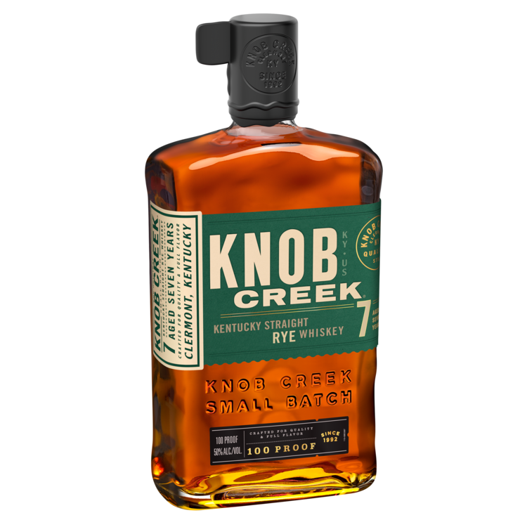 Knob Creek Straight Rye Whiskey Small Batch 7 Yr 100 - 1.75L - Front Label