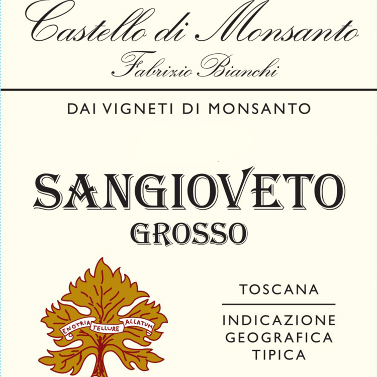 Castello Di Monsanto Sangioveto Grosso Di Toscana Fabrizio Bianchi 201 - 750ML