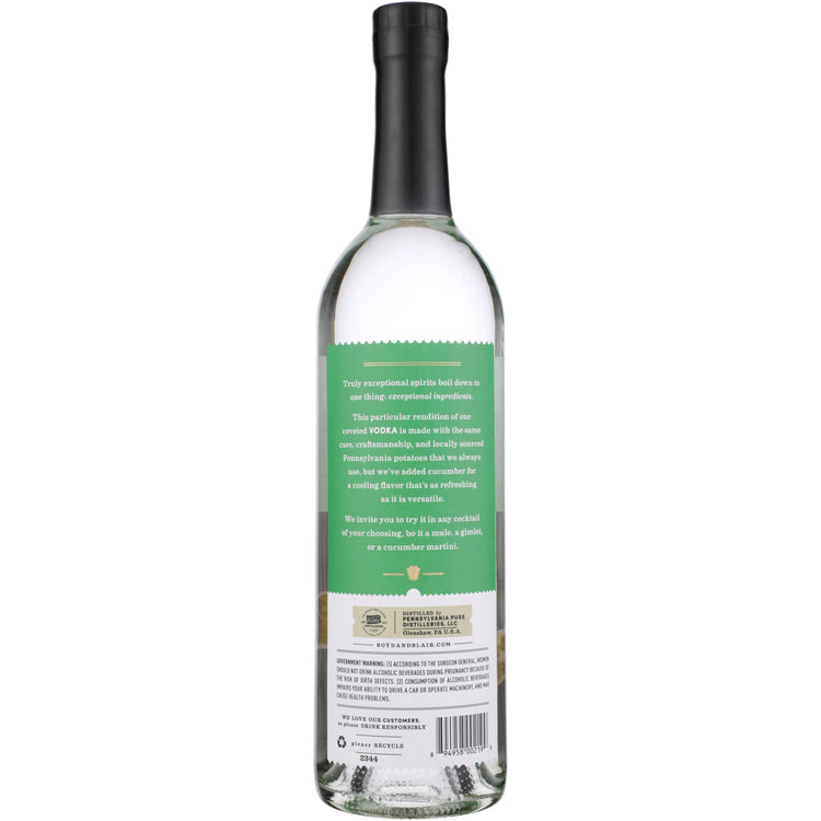 Boyd & Blair Cucumber Flavored Vodka 80 - 750ML