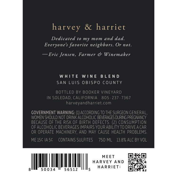 Harvey & Harriet White Wine Blend San Luis Obispo County 2024 - 750ML