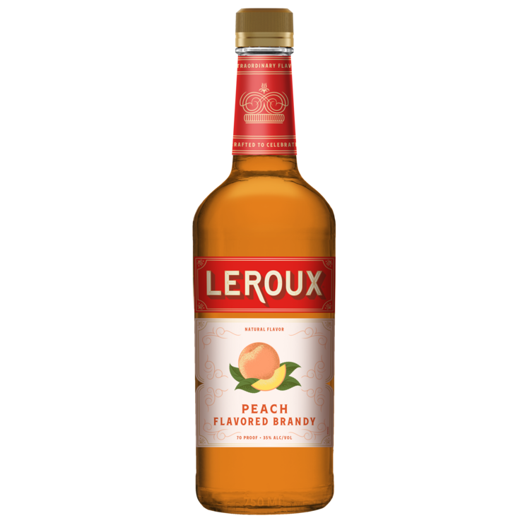 Leroux Peach Flavored Brandy 70 - 750ML