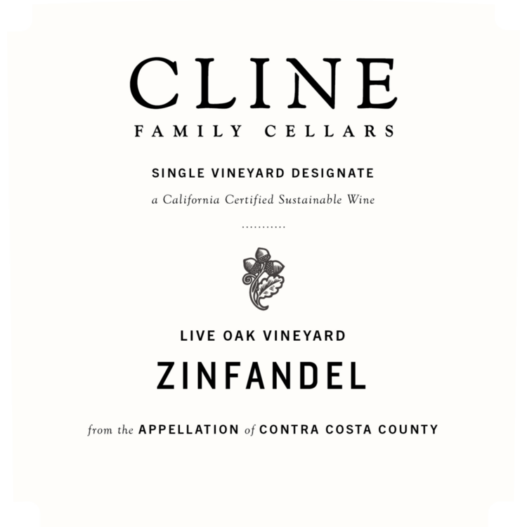 Cline Zinfandel Single Vineyard Series Live Oak Vineyard Contra Costa - 750ML - Front Label