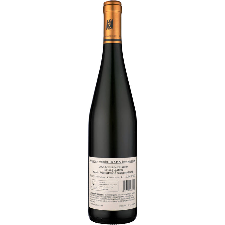 Weinguter Wegeler Riesling Spatlese Bernkasteler Graben 1994 - 750ML