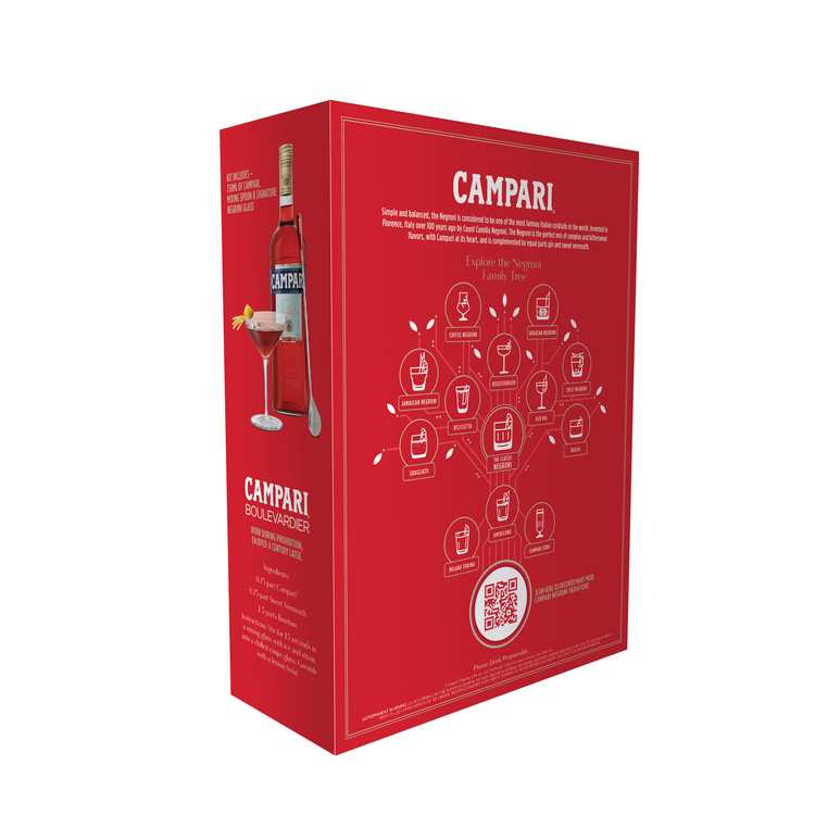 Campari Aperitivo 48 W/ Glass - 750ML