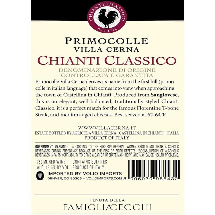 Villa Cerna Chianti Classico Primocolle 2019 - 750ML