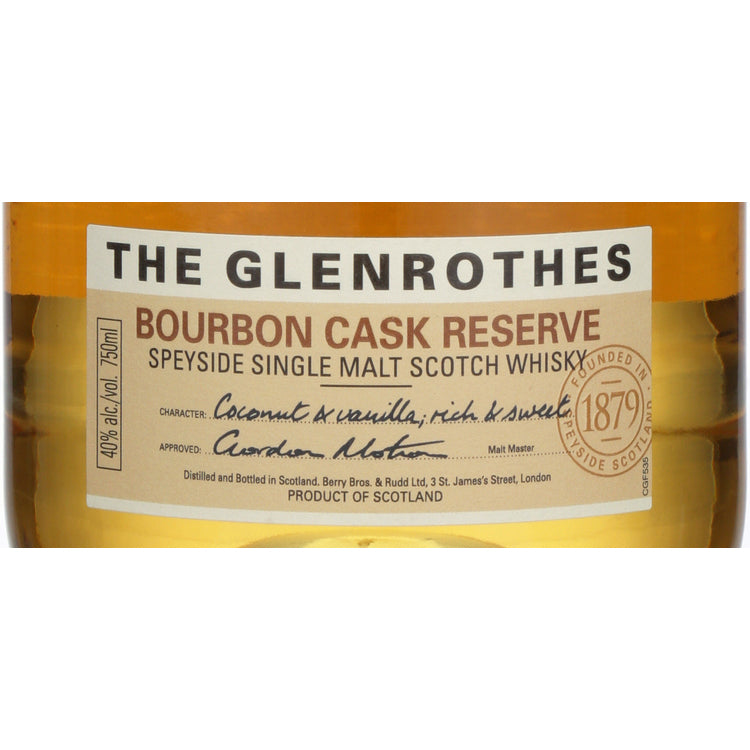 The Glenrothes Single Malt Scotch Bourbon Cask Reserve 80 - 750ML
