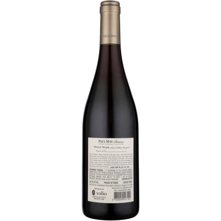 Paul Mas Reserve Pinot Noir Single Vineyard Collection Saint Hilaire V - 750ML