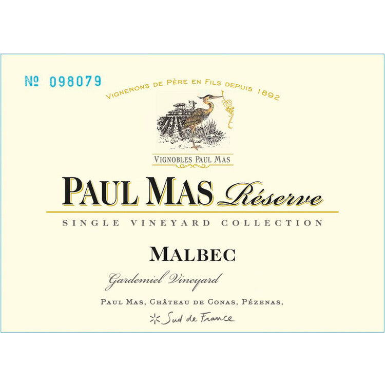 Paul Mas Reserve Malbec Gardemiel Vineyard Single Vineyard Collection - 750ML