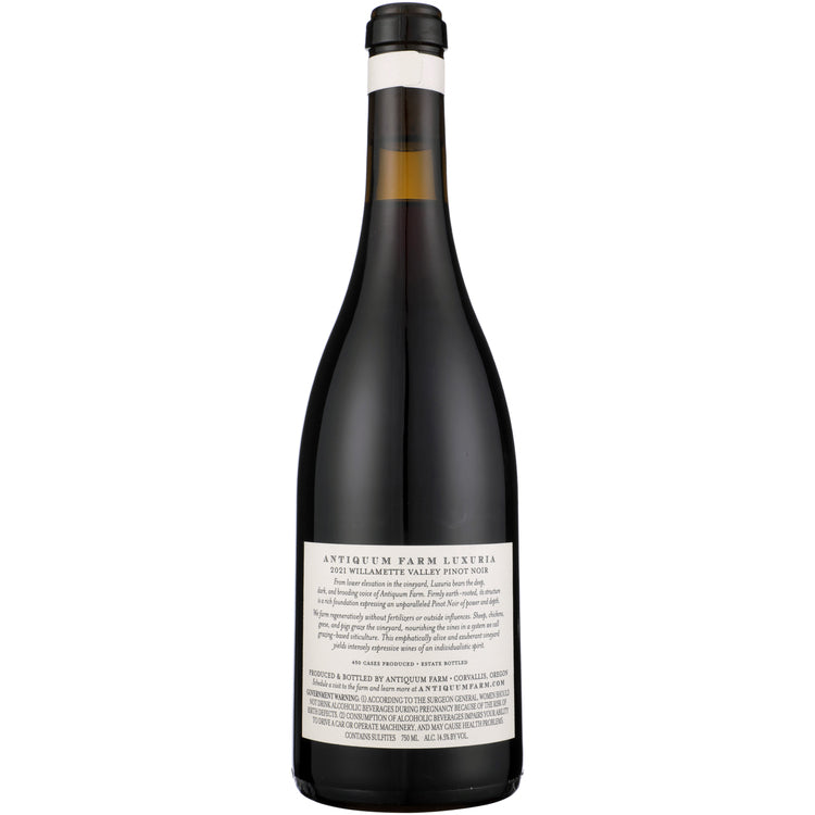 Antiquum Farm Pinot Noir Luxuria Willamette Valley 2021 - 750ML