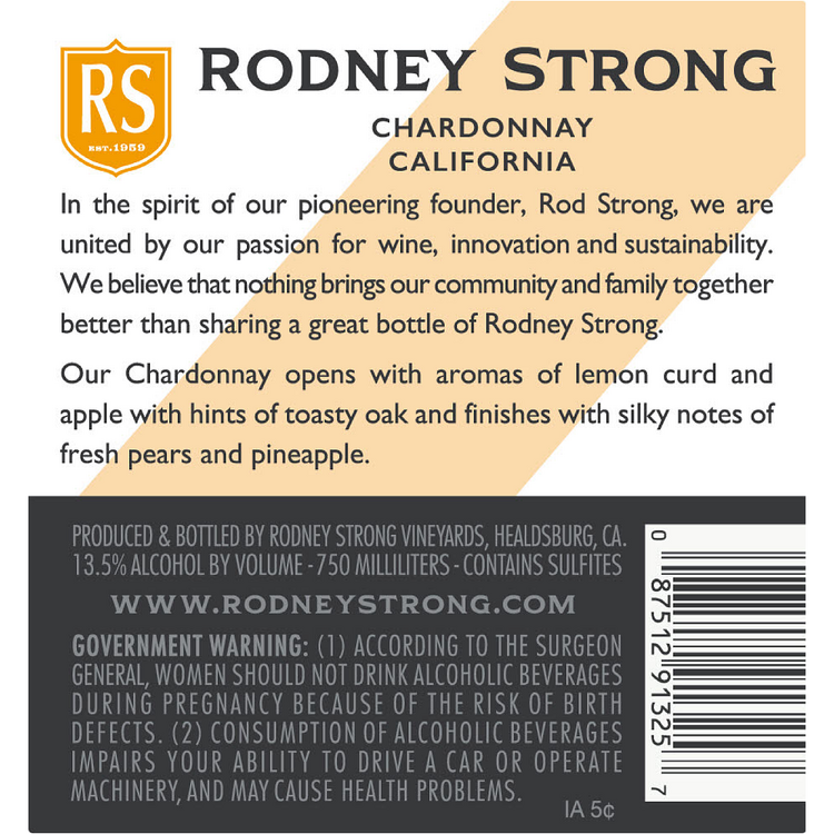Rodney Strong Chardonnay California 2022 - 750ML