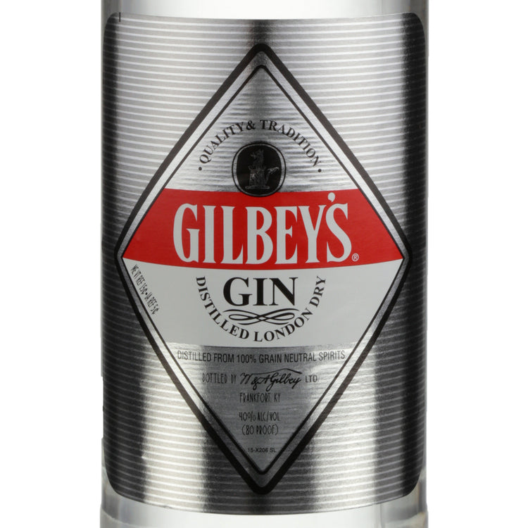 Gilbey's London Dry Gin 80 - 1.0L - Front Label