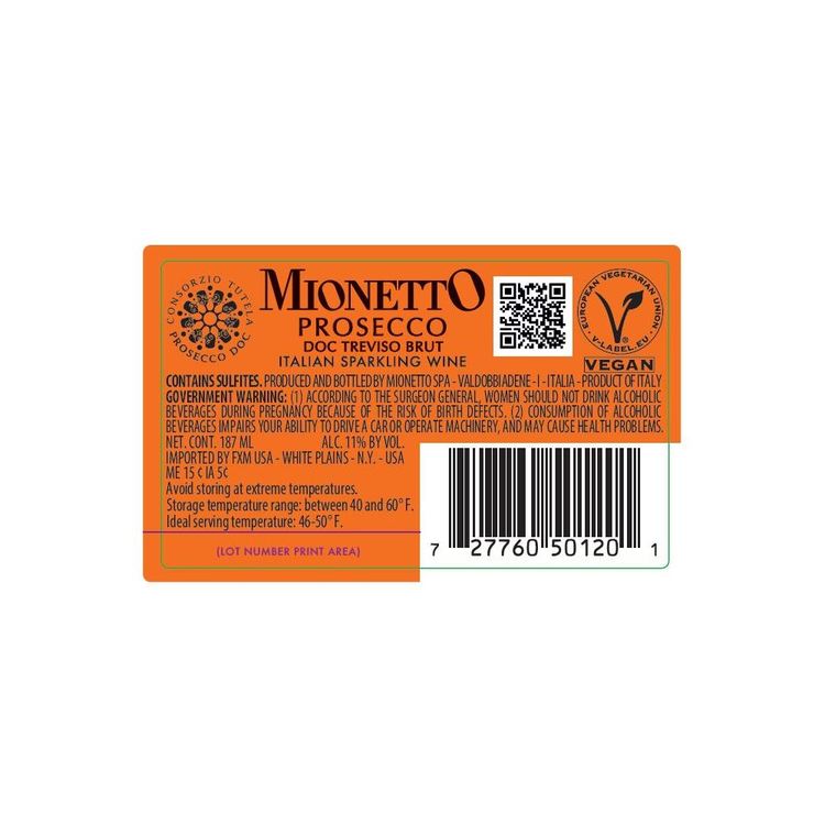 Mionetto Prosecco Treviso Brut Prestige Collection - 187ML