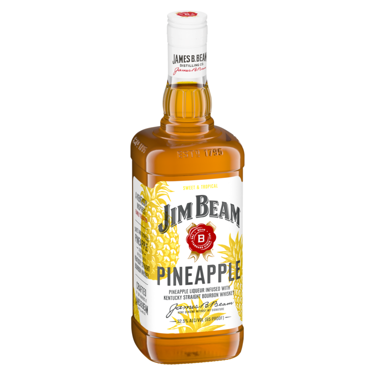 Jim Beam Pineapple Liqueur Infused With Bourbon Flavored Whiskey 65 - 1.0L - Front Label