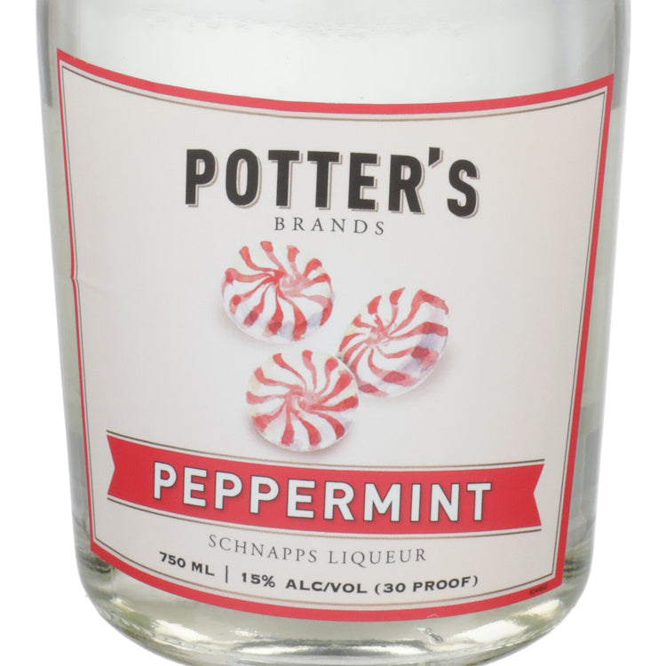 Potter's Peppermint Schnapps 30 - 750ML - Front Label