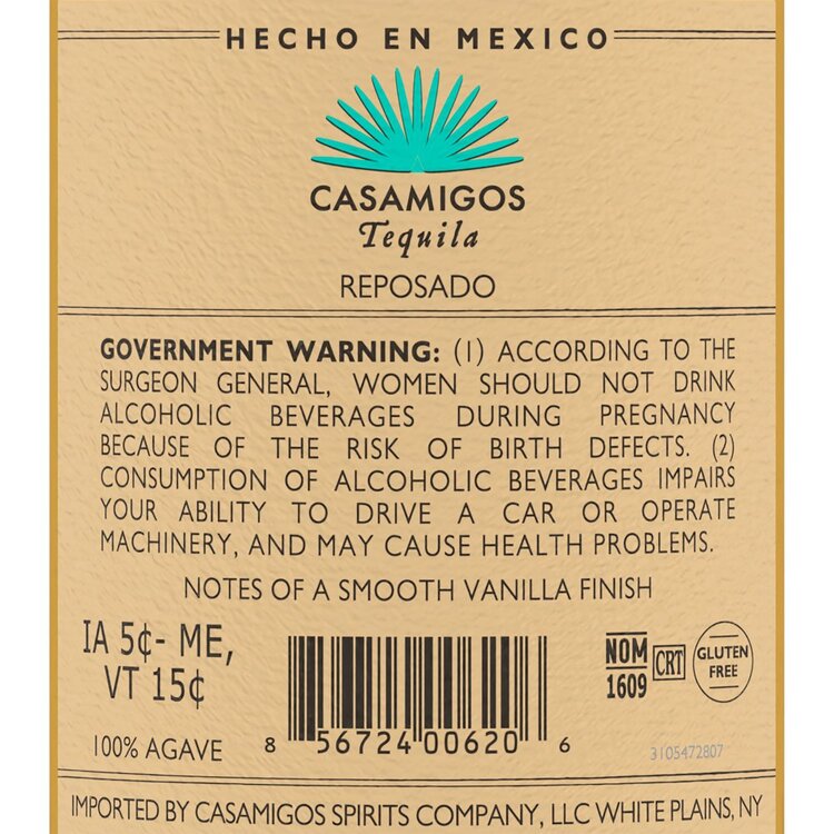 Casamigos Tequila Reposado 80 - 1.0L