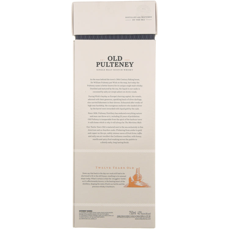 Old Pulteney Single Malt Scotch 12 Yr 80 - 750ML