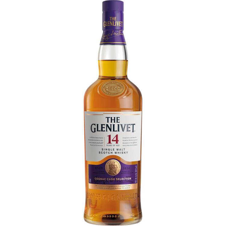 The Glenlivet Single Malt Scotch Cognac Cask Selection 14 Yr 80 With C - 750ML